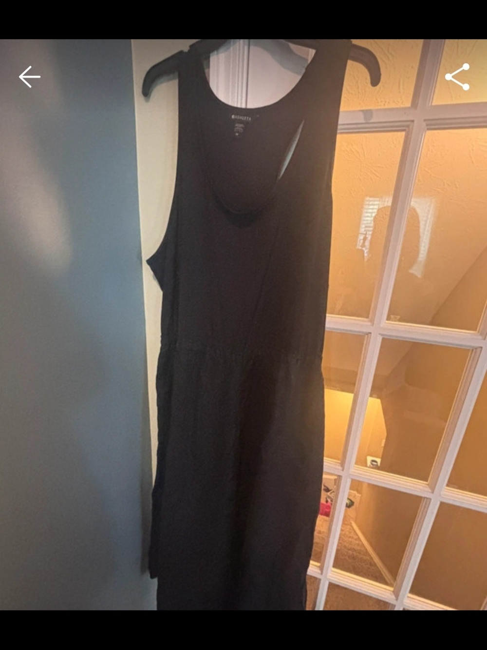 Athleta Black Sleeveless Midi Dress 2X